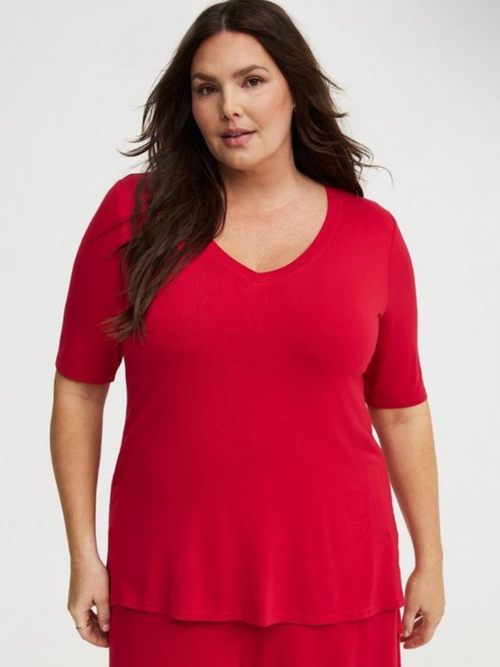 Torrid NWT Super Soft V neck tee 3/4 sleeves